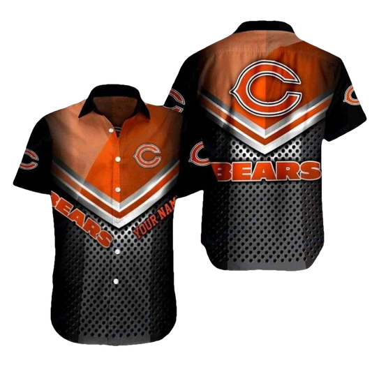 Chicago Bears Game Day Mesh Halftone Hawaiian Shirt - Moonbestprint