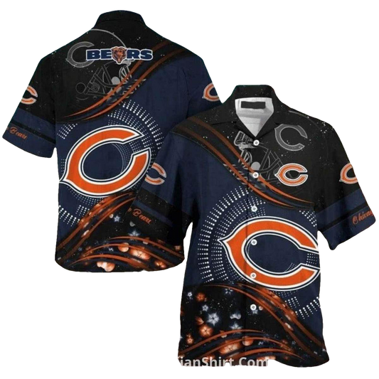 Chicago Bears Cosmic Swirl Hawaiian Shirt - Moonbestprint