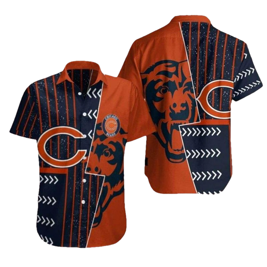 Chicago Bears Cosmic Trail Hawaiian Shirt - Moonbestprint
