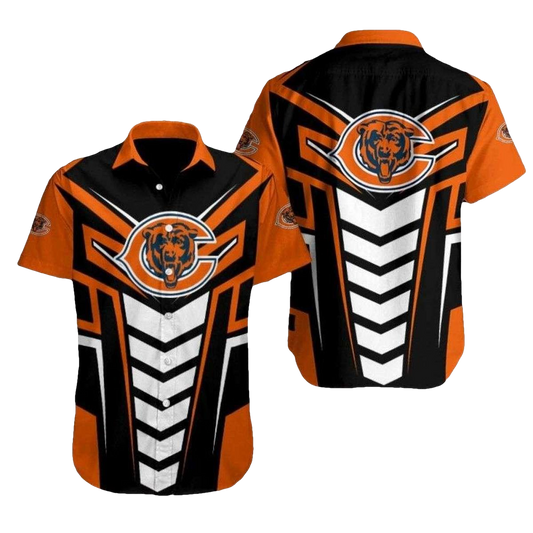 Chicago Bears Art Deco Fanfare Hawaiian Shirt - Moonbestprint