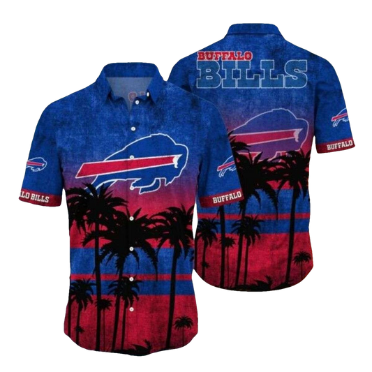Tropical Sunset Buffalo Bills Fan Hawaiian Shirt - Moonbestprint