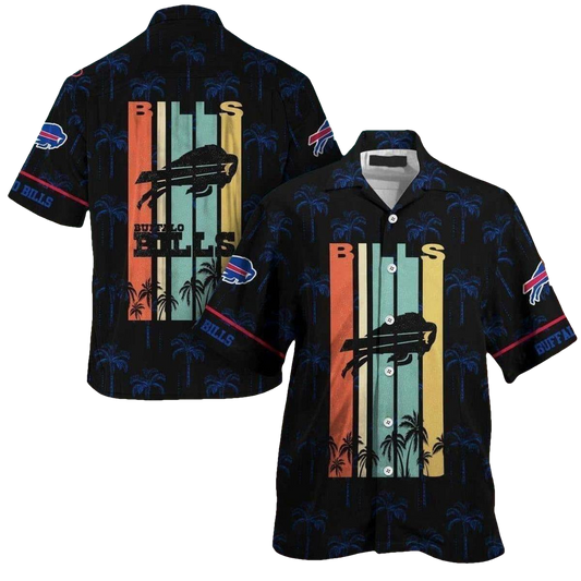 Retro Nfl Buffalo Bills Gift For Beach Vacation Hawaiian Shirt - Moonbestprint