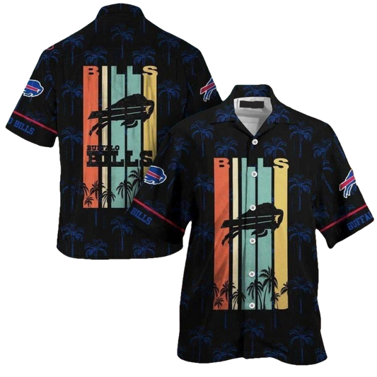 Retro Nfl Buffalo Bills Gift For Beach Vacation Hawaiian Shirt - Moonbestprint