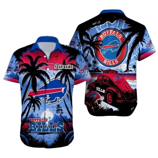 Personalized Buffalo Bills Sunset Cruise Hawaiian Shirt - Moonbestprint