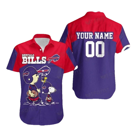 Personalized Buffalo Bills Peanuts Football Hawaiian Shirt - Moonbestprint