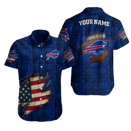 Personalized Buffalo Bills Patriotic Football Hawaiian Shirt - Moonbestprint