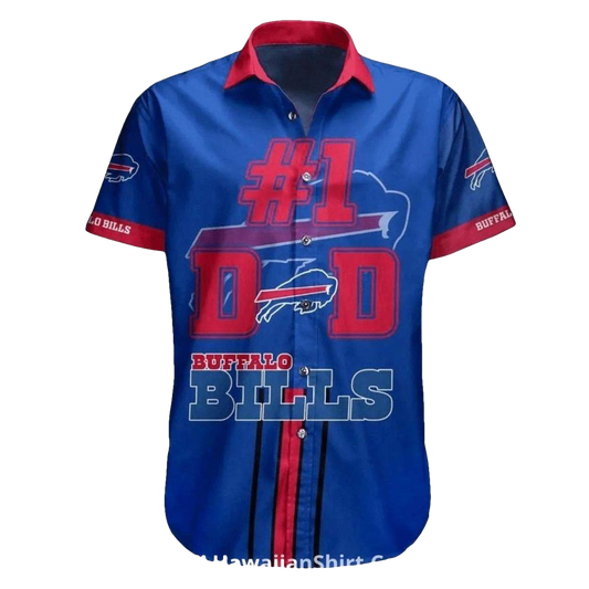Personalized Buffalo Bills No 1 Dad Hawaiian Shirt - Moonbestprint