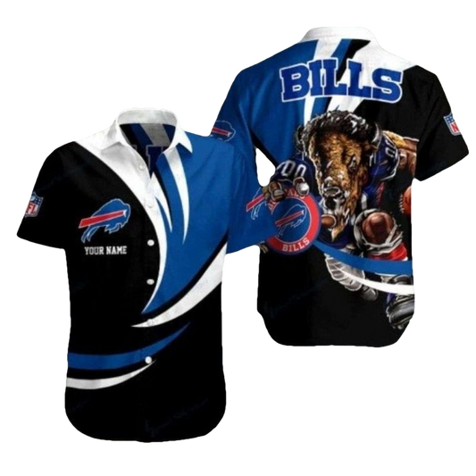 Personalized Buffalo Bills Mascot Montage Hawaiian Shirt - Moonbestprint