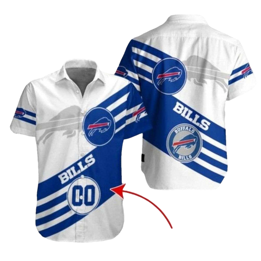 Personalized Buffalo Bills Logo Inside Me White And Blue Hawaiian Shirt - Moonbestprint