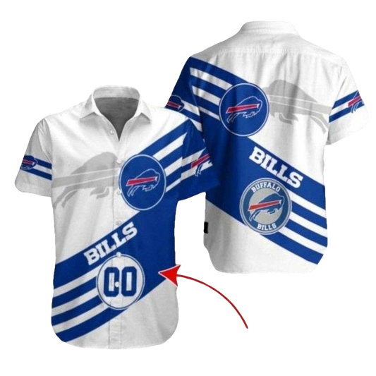 Personalized Buffalo Bills Logo Inside Me White And Blue Hawaiian Shirt - Moonbestprint