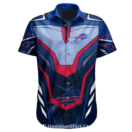 Personalized Buffalo Bills Futuristic Armor Style Hawaiian Shirt - Moonbestprint