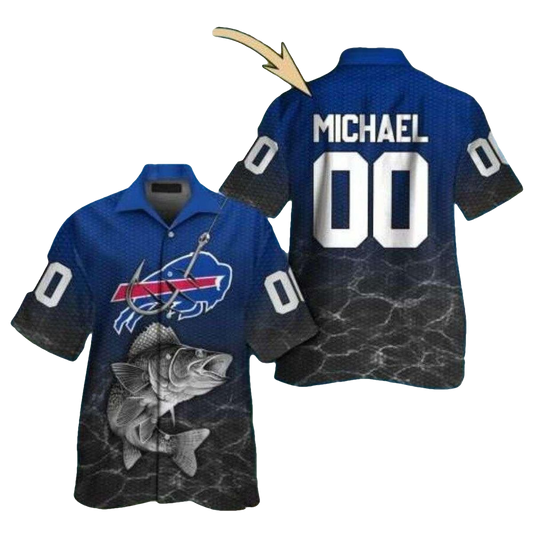 Personalized Buffalo Bills Deep Sea Fishing Hawaiian Shirt - Moonbestprint