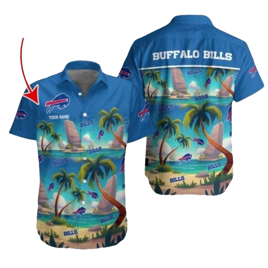 Personalized Buffalo Bills Coconut Island Hawaiian Shirt - Moonbestprint