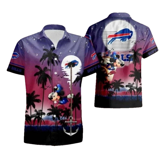 Mickey Buffalo Bills Vacation Vibes Tropical Hawaiian Shirt - Moonbestprint