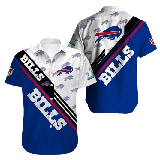 Buffalo Bills Vibrant White And Blue Hawaiian Shirt - Moonbestprint