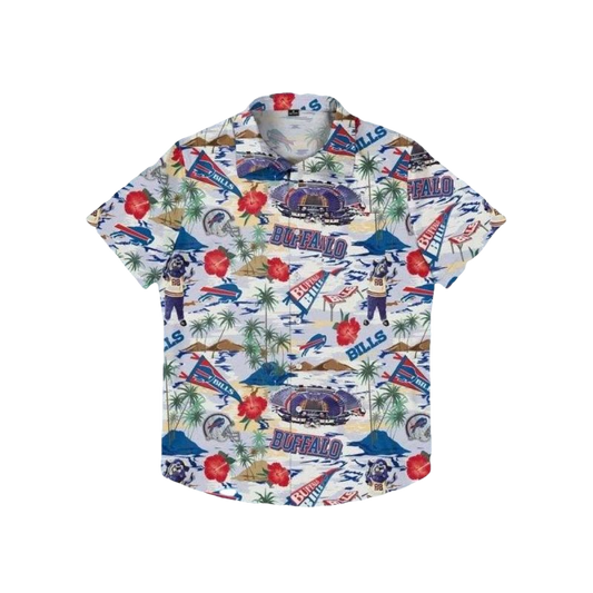 Buffalo Bills Tropical Stadium And Hibiscus Hawaiian Shirt - Moonbestprint