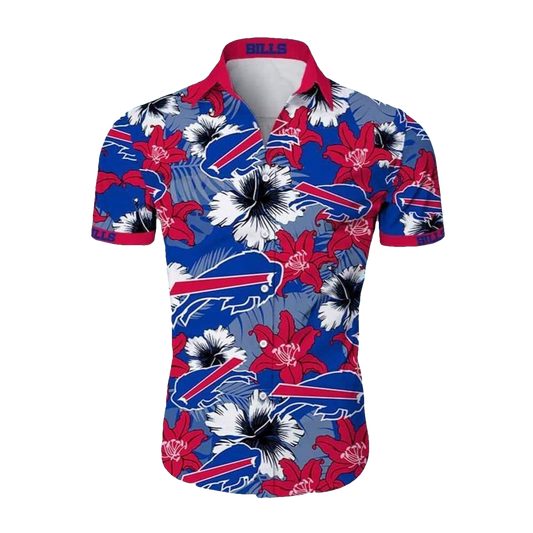 Buffalo Bills Tropical Flower Pattern Hawaiian Shirt - Moonbestprint