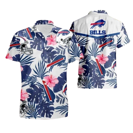 Buffalo Bills Tropical Helmet Hawaiian Shirt - Moonbestprint