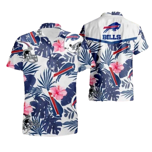 Buffalo Bills Tropical Helmet Hawaiian Shirt - Moonbestprint