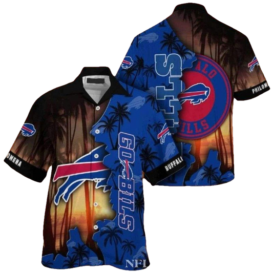 Buffalo Bills Sunset Goals Hawaiian Shirt - Moonbestprint