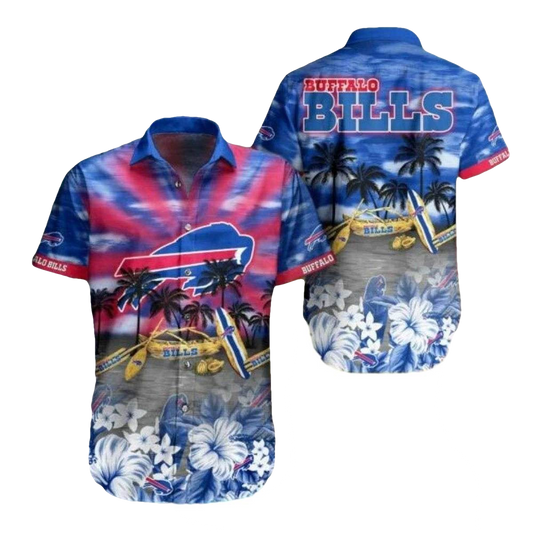 Buffalo Bills Sunset Palms Hawaiian Shirt - Moonbestprint