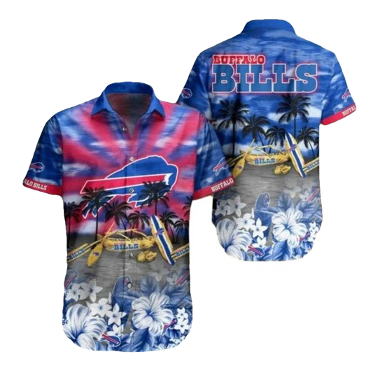 Buffalo Bills Sunset Palms Hawaiian Shirt - Moonbestprint