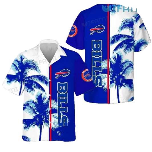 Buffalo Bills Summer Breeze With Palm Trees Hawaiian Shirt - Moonbestprint