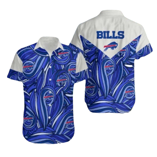 Buffalo Bills Stylish Blue Swirl Hawaiian Shirt - Moonbestprint