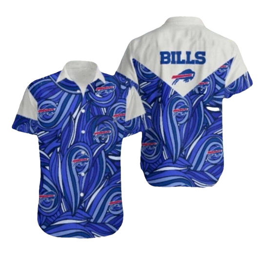 Buffalo Bills Stylish Blue Swirl Hawaiian Shirt - Moonbestprint