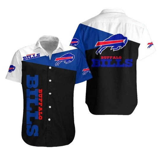 Buffalo Bills Striped Red White And Blue Hawaiian Shirt - Moonbestprint