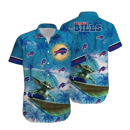 Buffalo Bills Star Wars Baby Yoda Hawaiian Shirt - Moonbestprint