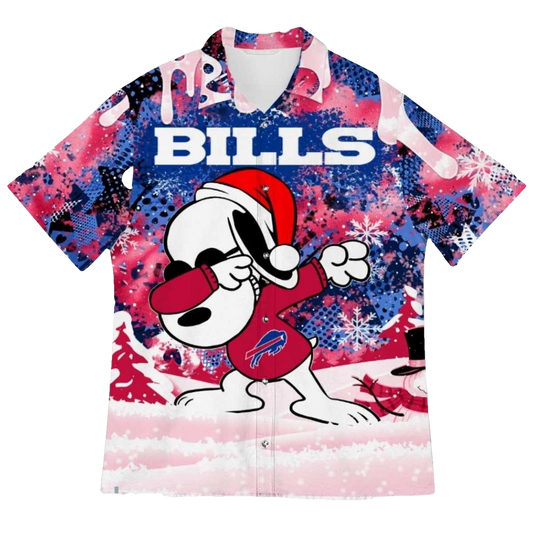 Buffalo Bills Snoopy Holiday Dabbing Hawaiian Shirt - Moonbestprint