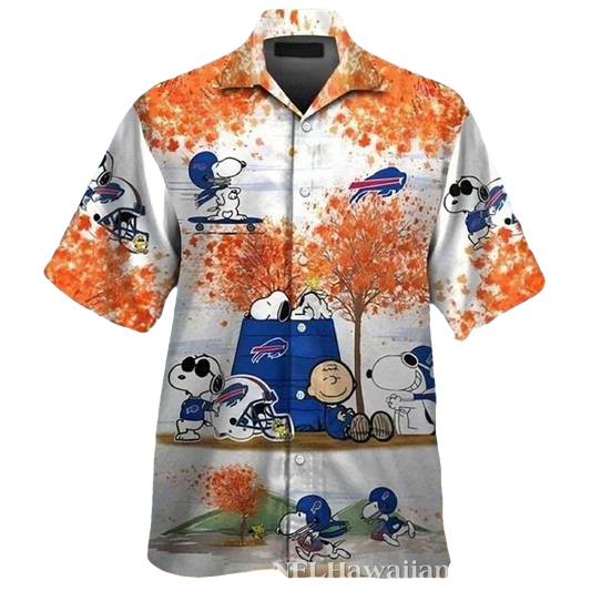 Buffalo Bills Snoopy Charlie Brown Hawaiian Shirt - Moonbestprint