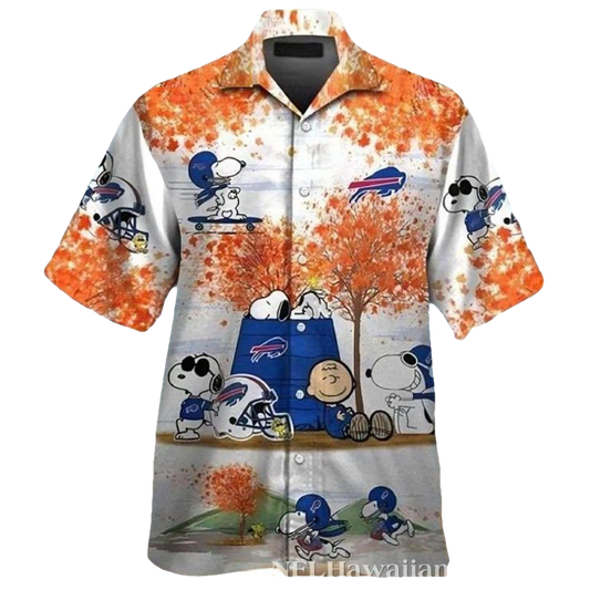 Buffalo Bills Snoopy Charlie Brown Hawaiian Shirt - Moonbestprint