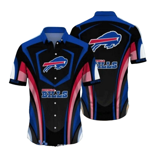 Buffalo Bills Sleek Modern Futuristic Graphics Hawaiian Shirt - Moonbestprint
