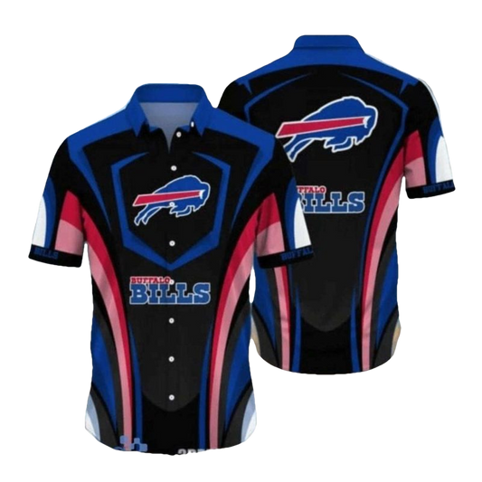 Buffalo Bills Sleek Modern Futuristic Graphics Hawaiian Shirt - Moonbestprint