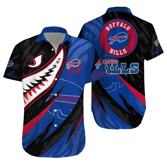 Buffalo Bills Sharks Jaw Hawaiian Shirt - Moonbestprint
