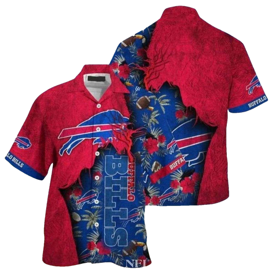 Buffalo Bills Red Hibiscus And Jesus Hawaiian Shirt - Moonbestprint