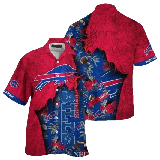 Buffalo Bills Red Hibiscus And Jesus Hawaiian Shirt - Moonbestprint