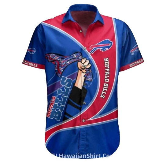 Buffalo Bills Red And Blue Superhero Graphic Hawaiian Shirt - Moonbestprint