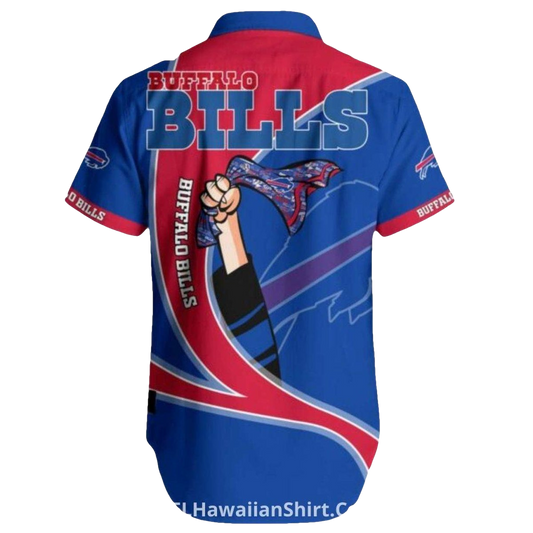 Buffalo Bills Red And Blue Superhero Graphic Hawaiian Shirt - Moonbestprint