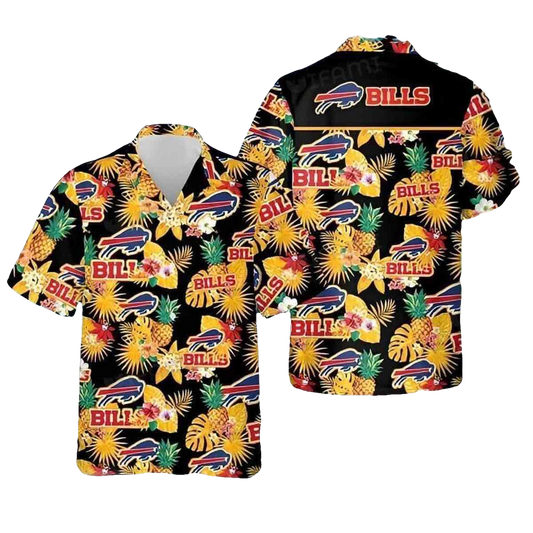 Buffalo Bills Pineapple Pattern Best Beach Gift Hawaiian Shirt - Moonbestprint