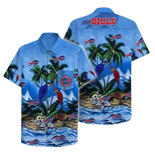 Buffalo Bills Parrots Couple Hawaiian Shirt - Moonbestprint