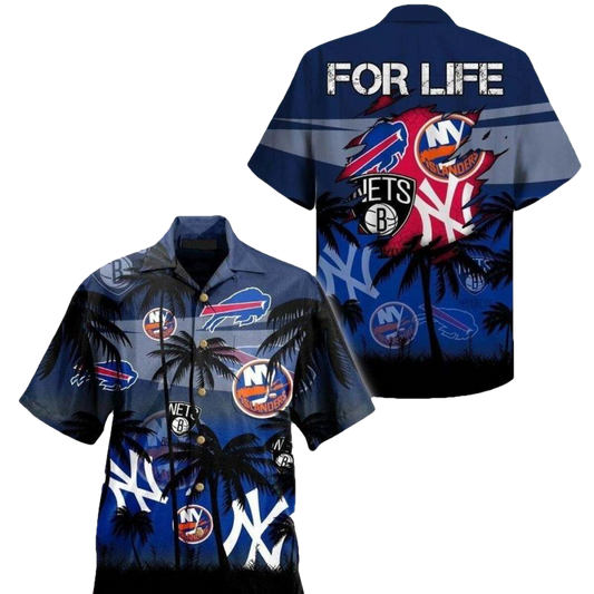 Buffalo Bills New York Yankees Summer Beach Hawaiian Shirt - Moonbestprint