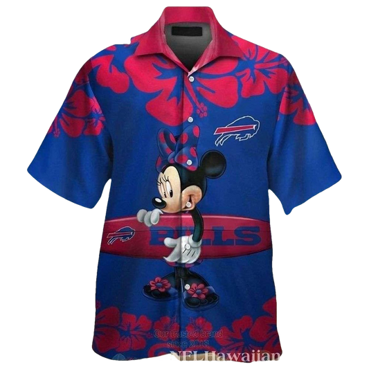 Buffalo Bills Minnie Mouse Surfing Hawaiian Shirt - Moonbestprint