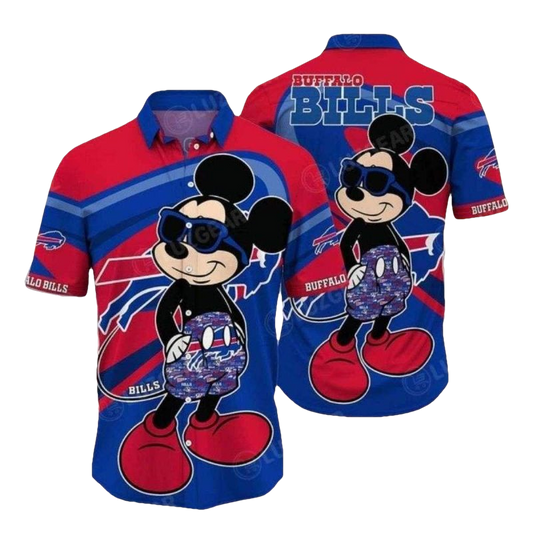 Buffalo Bills Mickey Graphic Edition Funny Fan Hawaiian Shirt - Moonbestprint