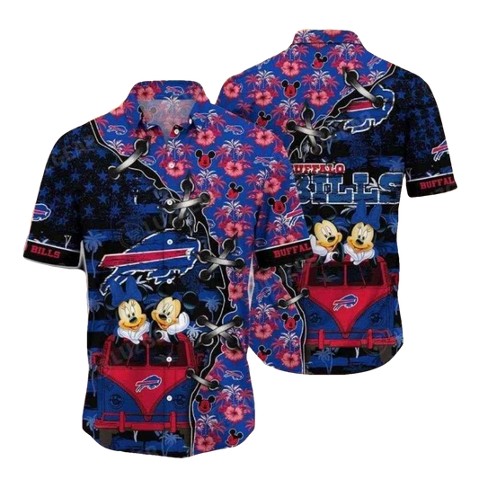 Buffalo Bills Mickey And Minnie Hawaiian Shirt - Moonbestprint