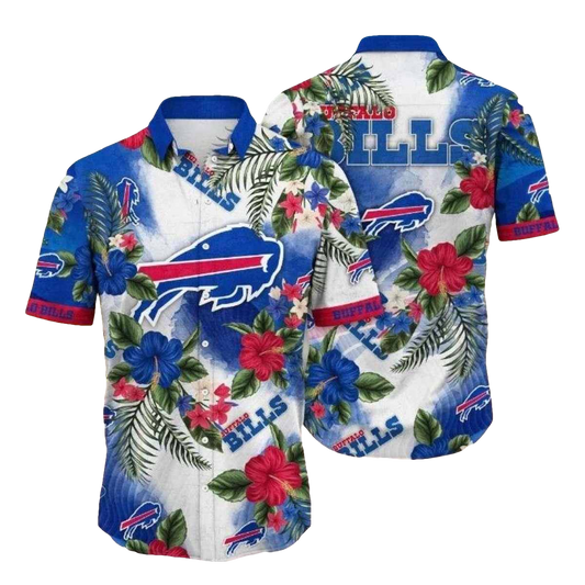 Buffalo Bills Logo Tropical Lovely Gift For Fans Hawaiian Shirt - Moonbestprint