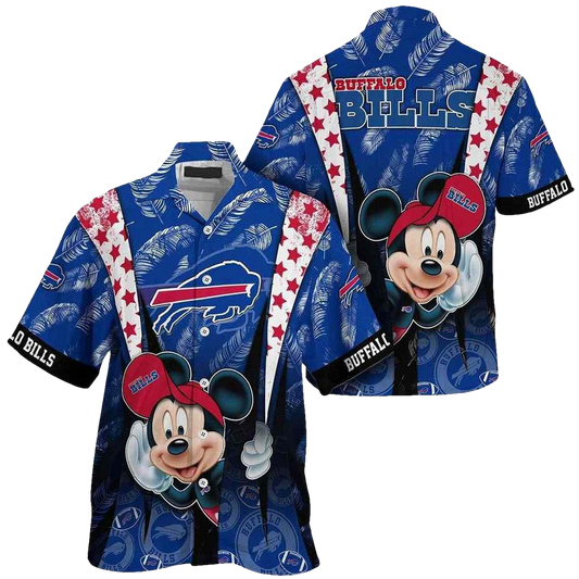 Buffalo Bills Logo Mickey Mouse Disney Hawaiian Shirt - Moonbestprint