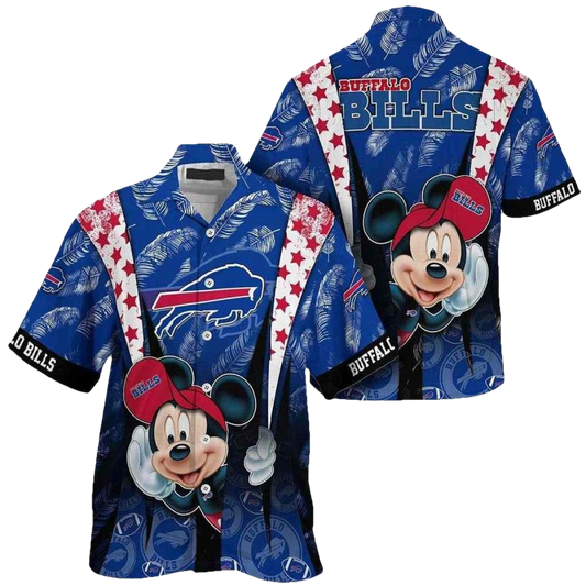 Buffalo Bills Logo Mickey Mouse Disney Hawaiian Shirt - Moonbestprint